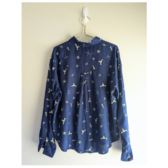 Vintage Button Down Shirt with Western print - Picture 2 of 6